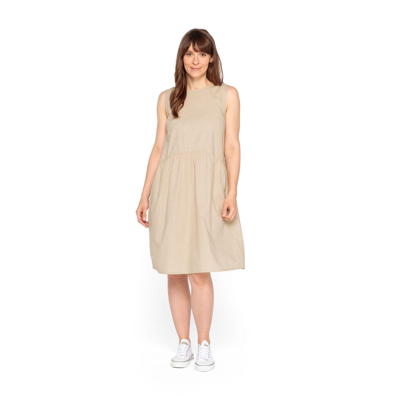 Ärmelloses Kleid aus reiner Bio-Baumwolle