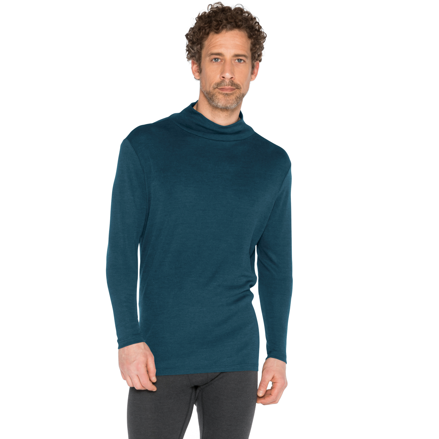 Funktionsrollkragenshirt aus Bio-Wolle und Bio-Seide