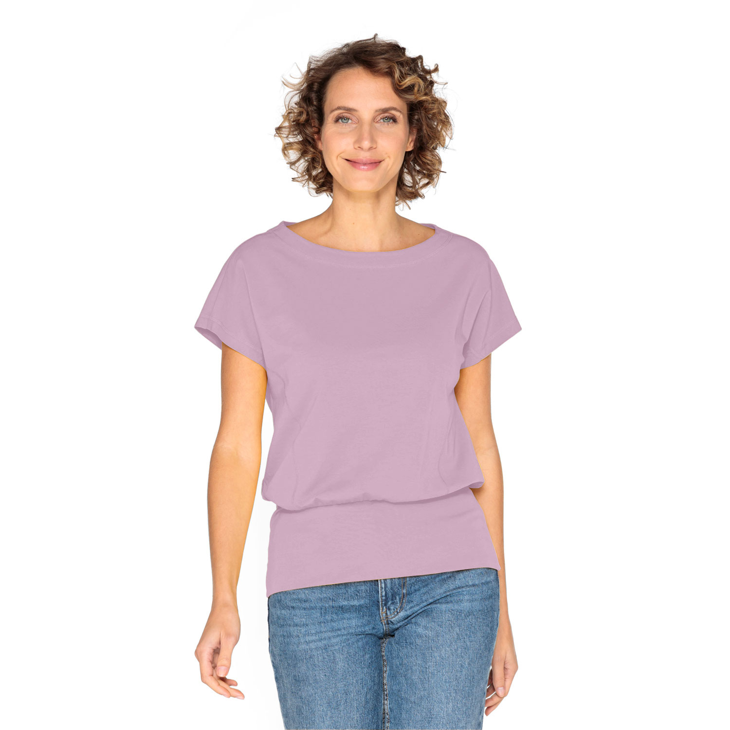 T-Shirt mit breitem Saum aus Bio-Baumwolle