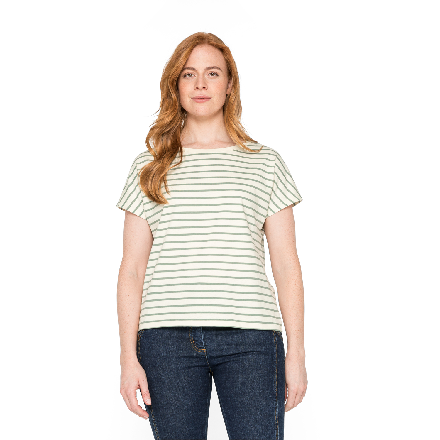 Gestreiftes T-Shirt aus reiner Bio-Baumwolle Gestreiftes T-Shirt aus reiner Bio-Baumwolle