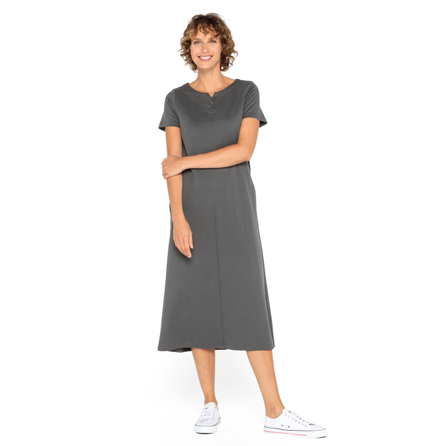 Jerseykleid lang aus reiner Bio-Baumwolle
