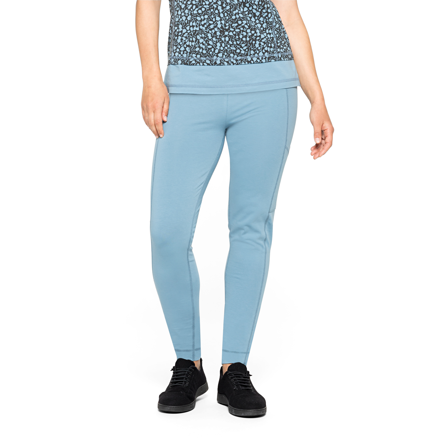Yoga-Leggings mit Ziernähten aus Bio-Baumwolle