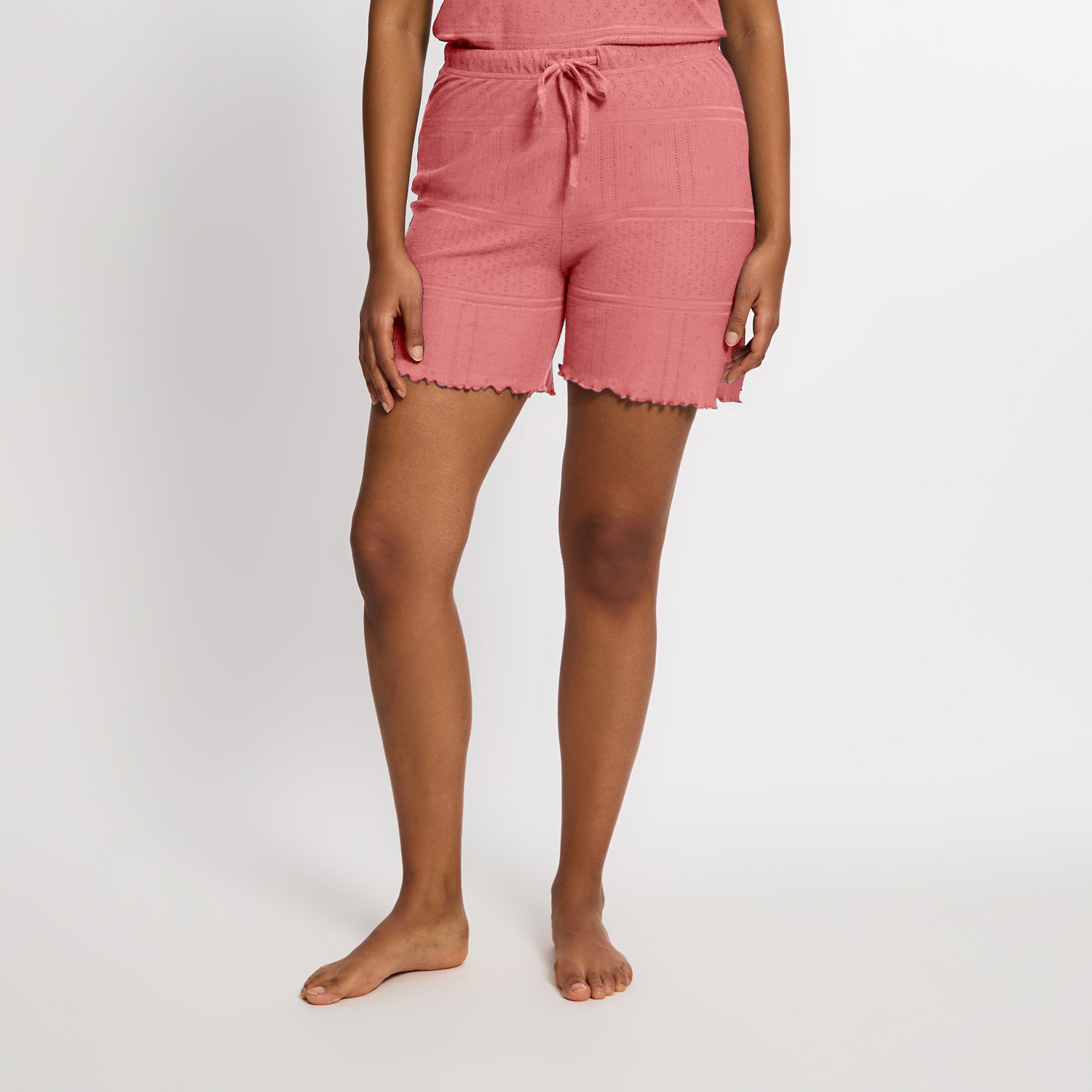 Ajour-Shorts aus reiner Bio-Baumwolle