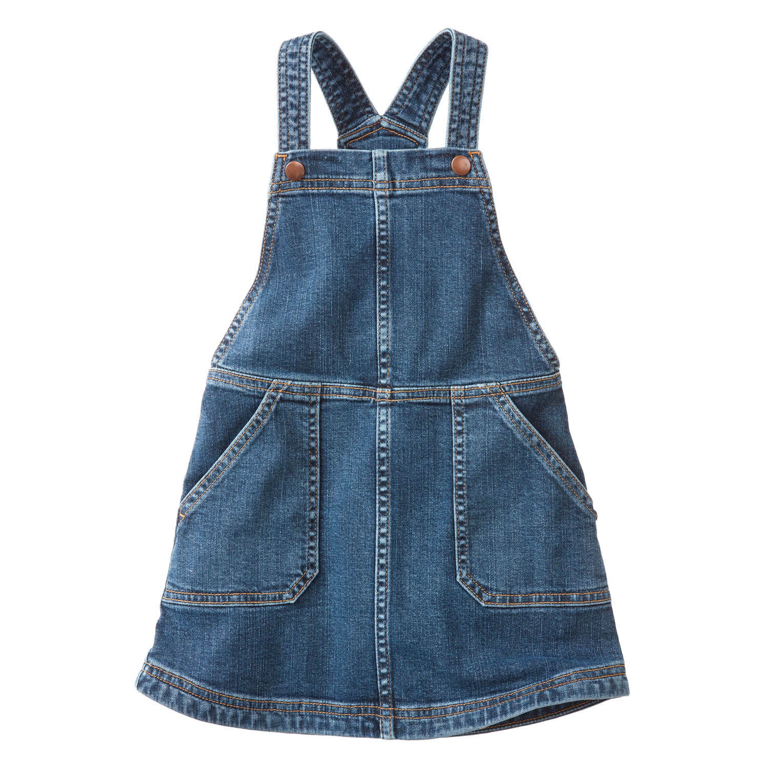 Jeans-Latzkleid aus Bio-Baumwolle