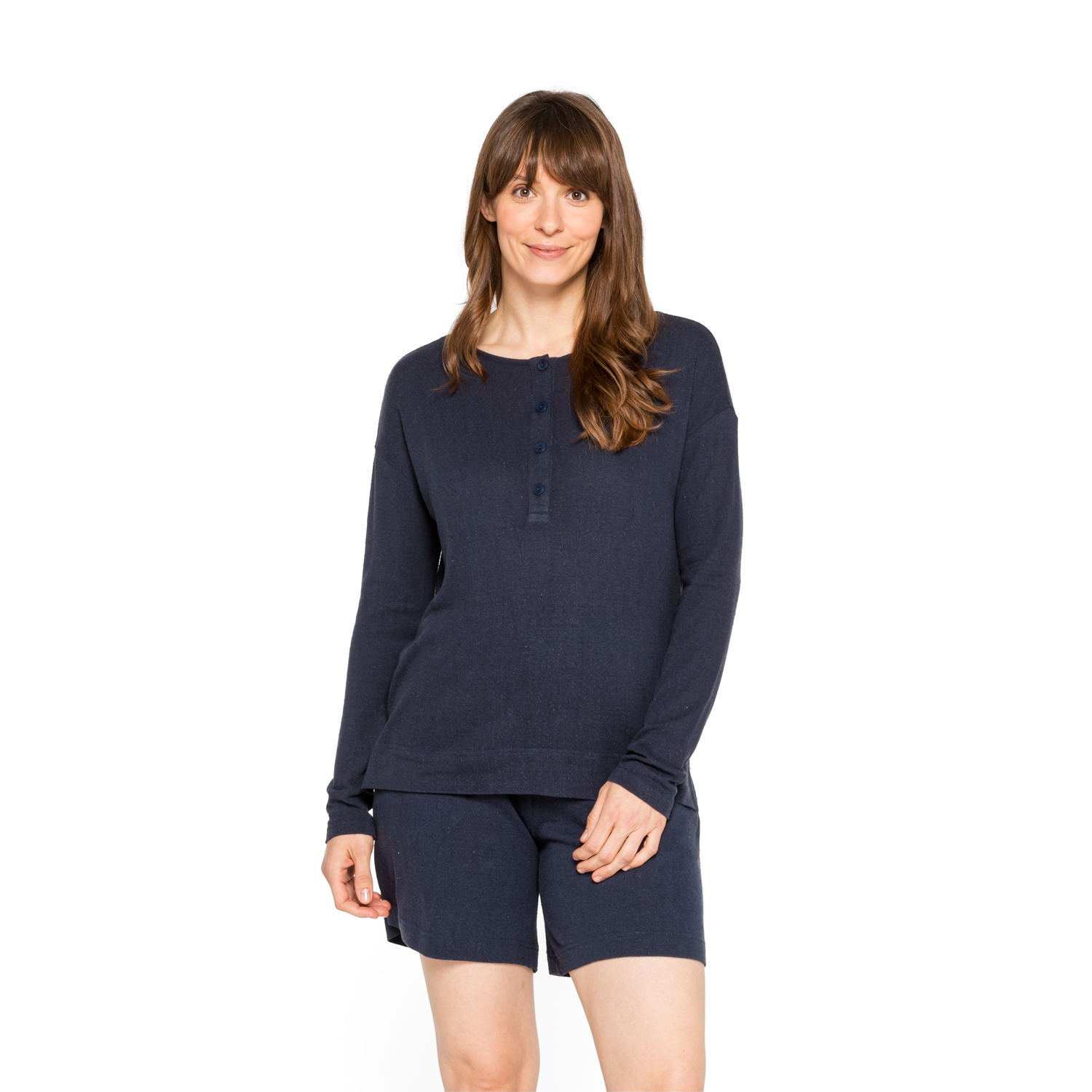 Langarmshirt aus reinem Bourretteseiden-Jersey Langarmshirt aus reinem Bourretteseiden-Jersey