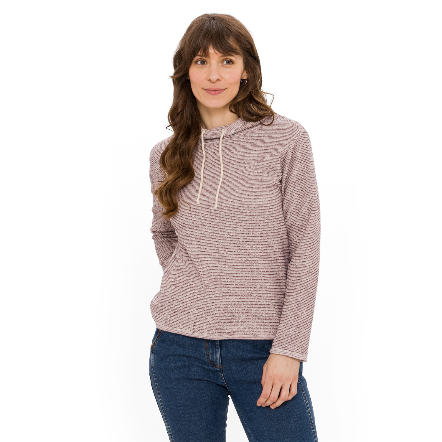 Sweatshirt mit Stehkragen aus reiner Bio-Baumwolle