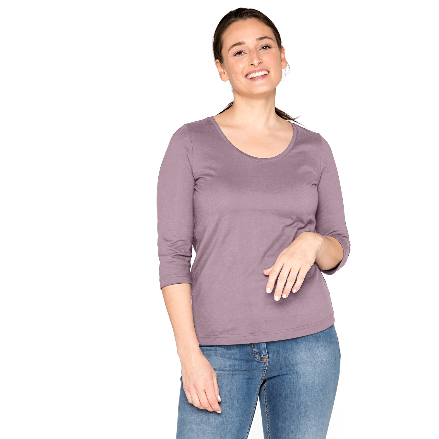Shirt mit 3/4-Arm aus reiner Bio-Baumwolle