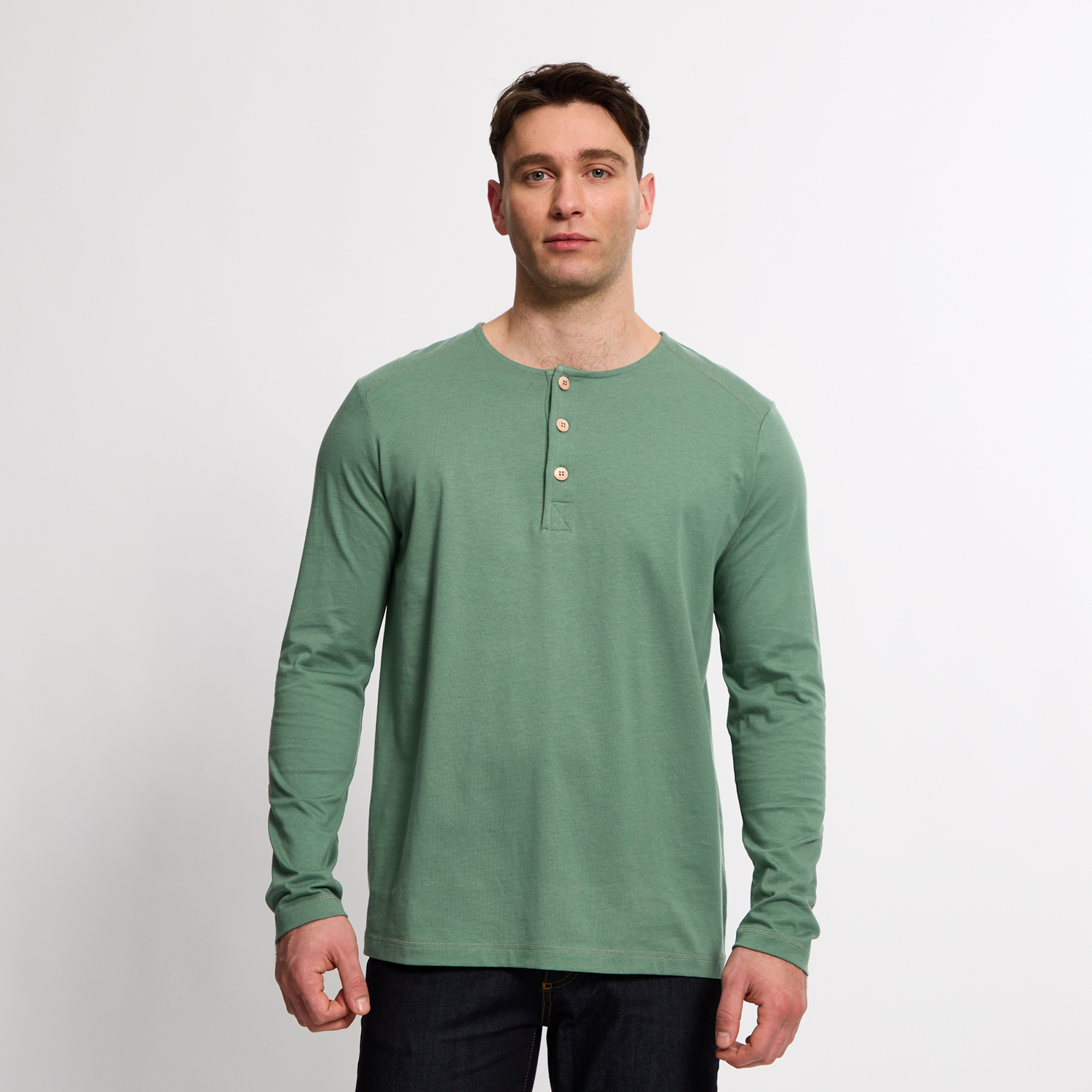 Henley-Shirt aus reiner Bio-Baumwolle