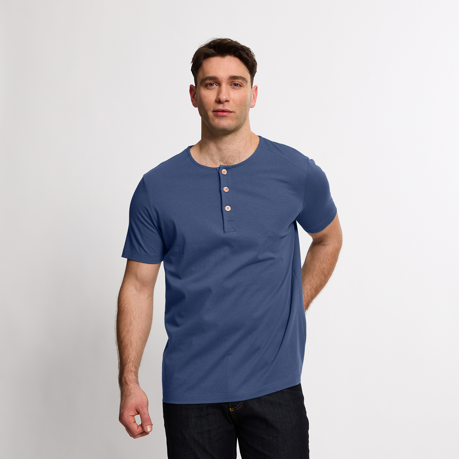 Henley-Shirt aus reiner Bio-Baumwolle