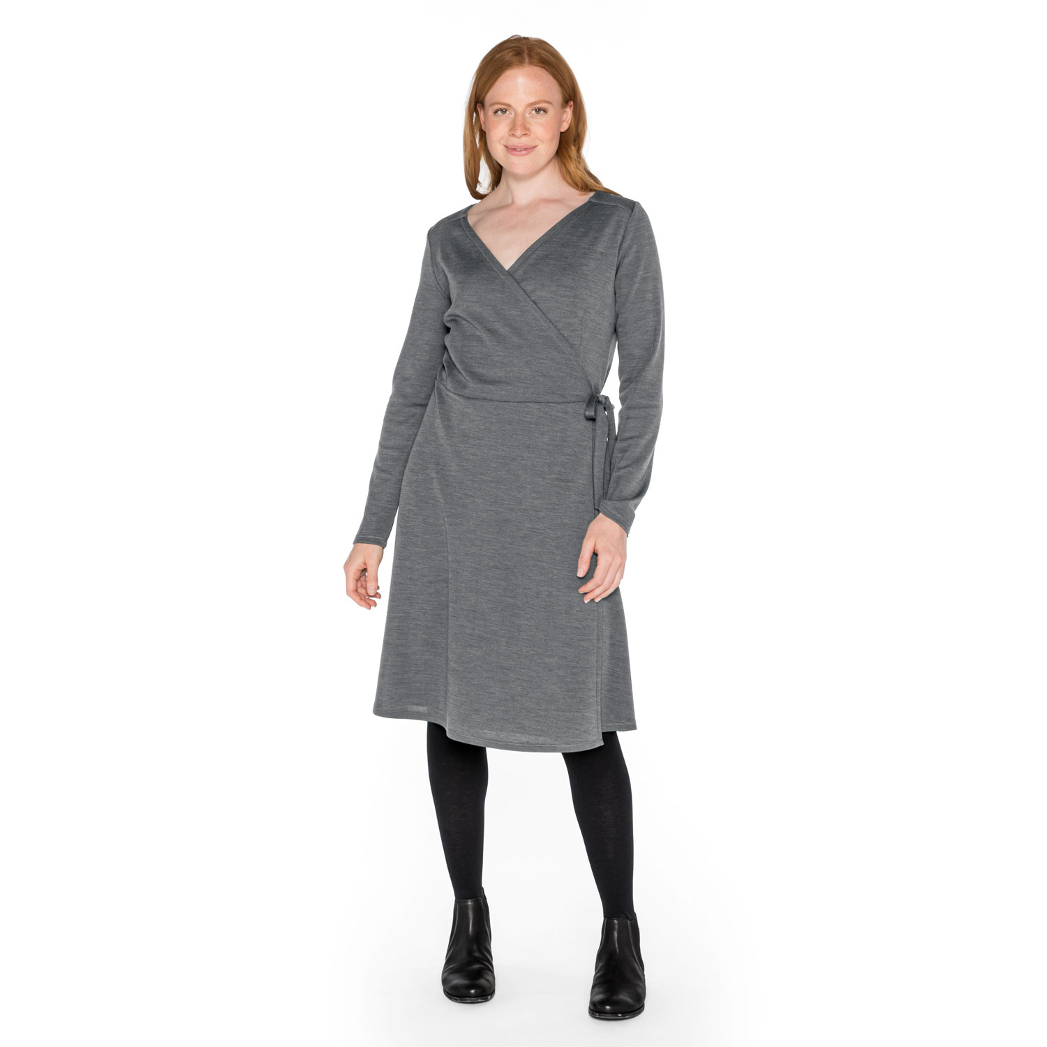 Wickelkleid aus reiner Bio-Merinowolle