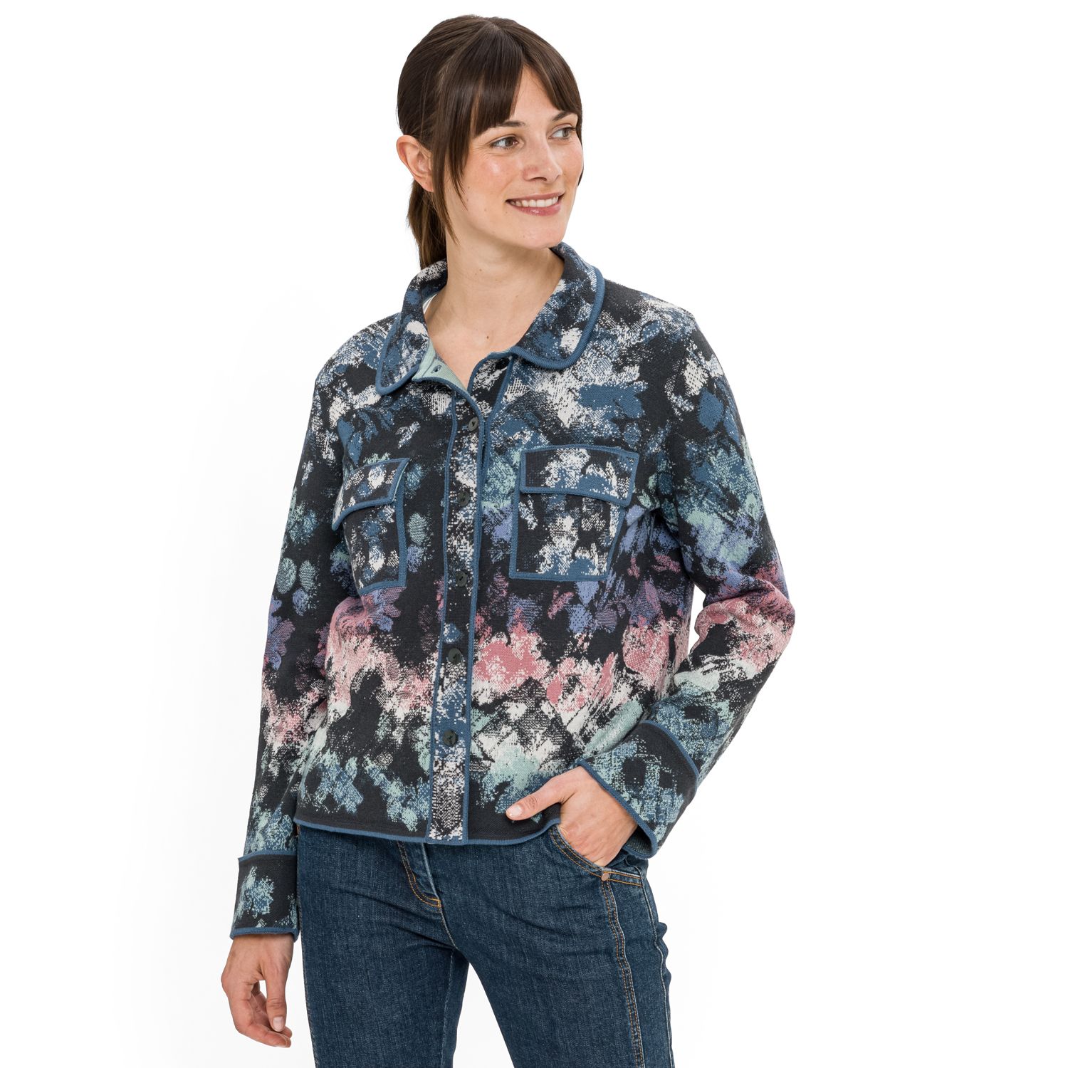 Jacquardvest van zuiver biologische merinowol